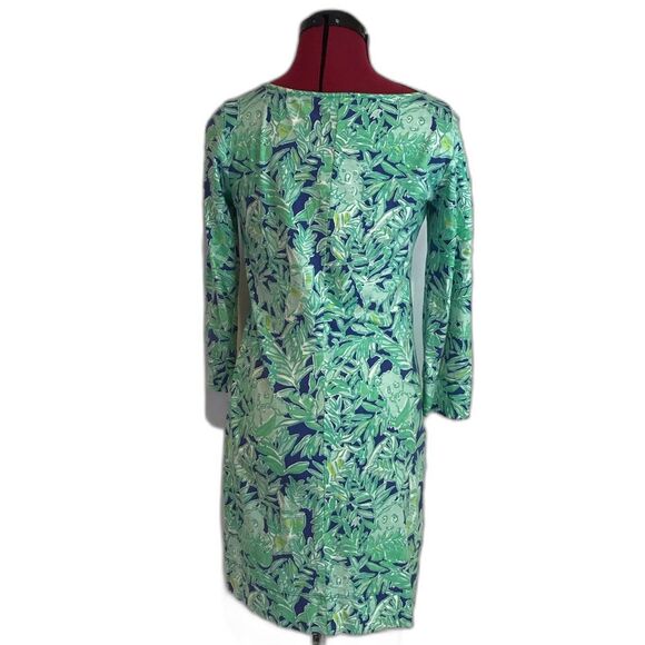 Lilly Pulitzer Marlowe Dress Women's Size XS Panda in the Wild Print 3/4 Sleeve - Picture 4 of 12